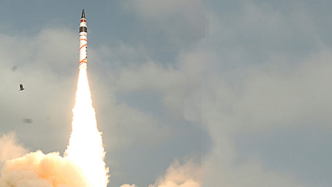 Atommacht Indien hat erstmals erfolgreich eine Langstreckenrakete getestet: Agni V