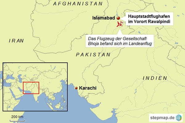 Flugzeugabsturz in Pakistan