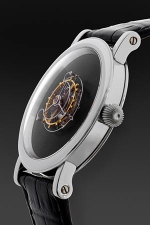 Mit der "H8" hat Haldimann ein minimalistisches Kunstwerk geschaffen, die "nur" den Verlauf der Zeit, nicht aber die Zeit selbst anzeigt. Diese ästhetische Uhr kostet rund 105.000 Euro.