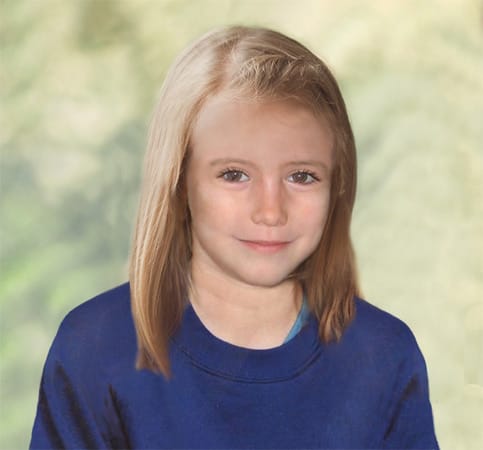 April 2012: Die britische Polizei erklärt nach Wiederaufnahme der Ermittlungen: Madeleine McCann ist möglicherweise noch am Leben. Experten erstellen ein Foto, wie das Mädchen aussehen könnte.