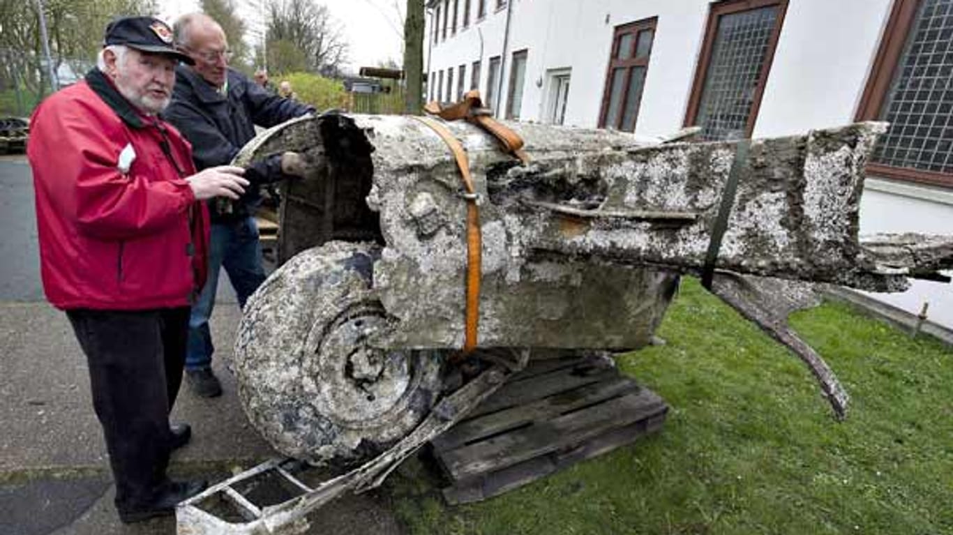 Vor der dänischen Küste hat ein Sturm die Überreste eines deutschen Jagdflugzeugs freigelegt