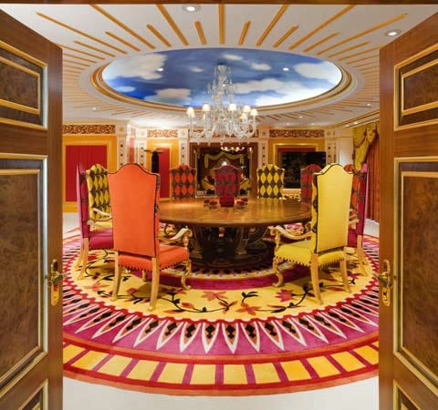 Arabischer Prunk in einem der bekanntesten Hotels der Welt: Die Royal Suite im "Burj al Arab" in Dubai.
