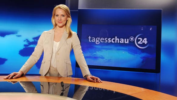 "Tagesschau"-Sprecherin Judith Rakers bei "Tagesschau24" in Szene gesetzt