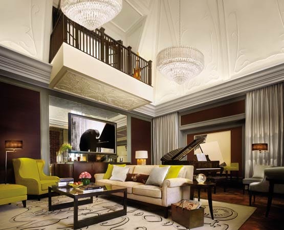 Das relativ neue Luxushotel "Corinthia Hotel" in London hat gleich mehrere Penthouses, etwa das Musician Penthouse.