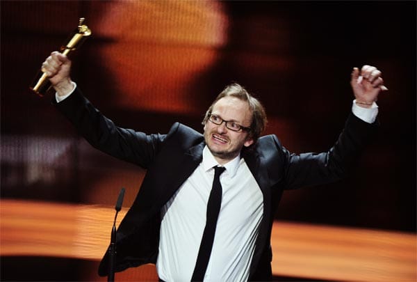 Schauspieler Milan Peschel jubelte über seinen Preis in der Kategorie "Beste männliche Hauptrolle" in dem Krebs-Drama "Halt auf freier Strecke".