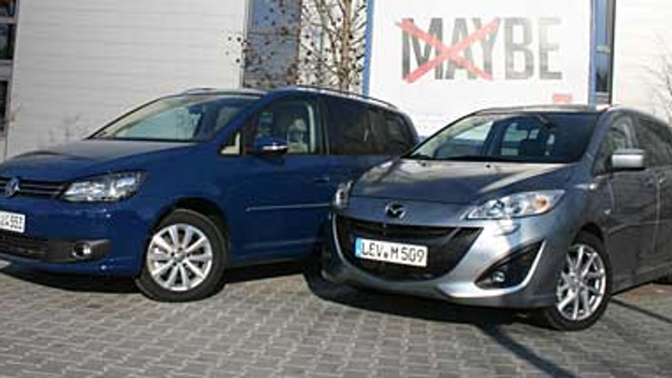 VW Touran gegen Mazda5