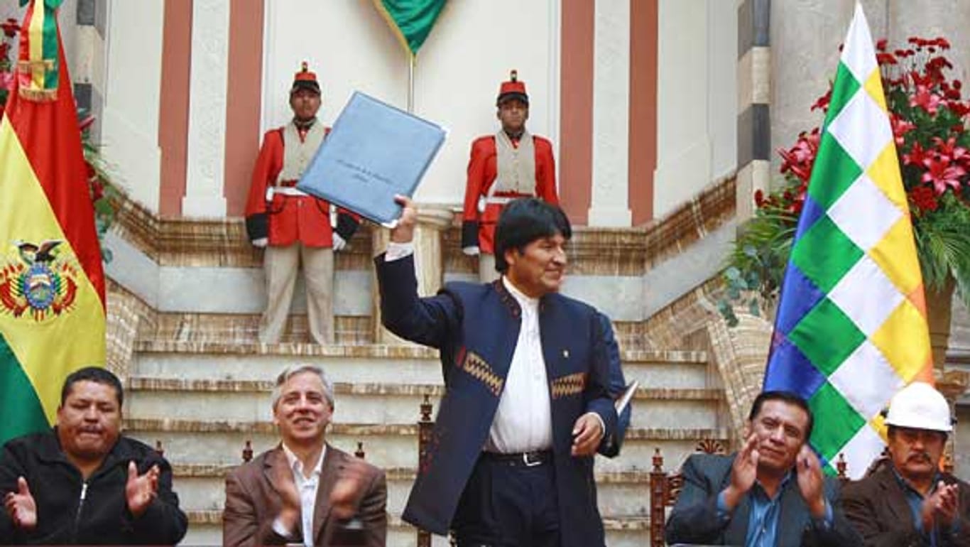 Präsident Morales hatte schon mehrfach angekündigt, die Energieversorgung zu verstaatlichen