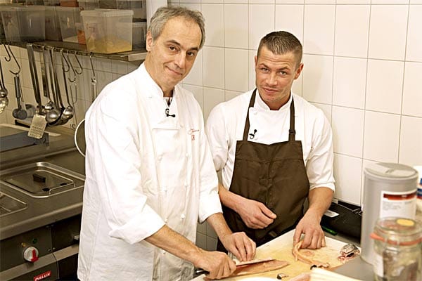 Rachs Restaurantschule: Christian Rach (li.) und das Sorgenkind Artem.
