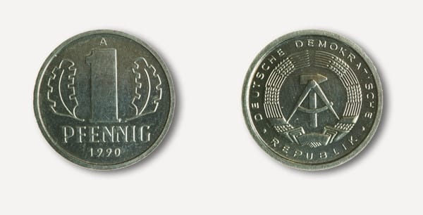 1-Pfennig-Münze der DDR