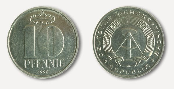 10-Pfennig-Münze der DDR