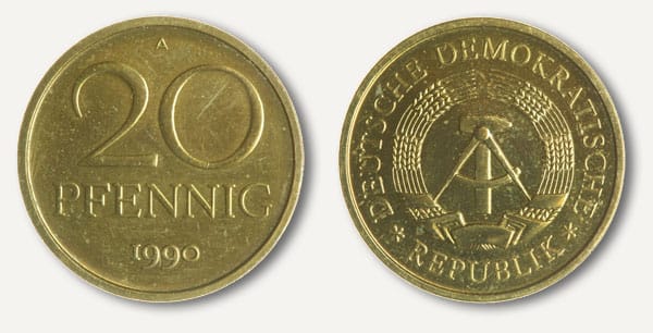 20-Pfennig-Münze der DDR