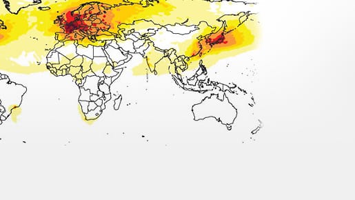 Kontaminationsrisiko durch das radioaktive Isotop 137Cs (ein Produkt der Kernspaltung) in Prozent pro Jahr Kontaminationsrisiko durch das radioaktive Isotop 137Cs (ein Produkt der Kernspaltung) in Prozent pro Jahr