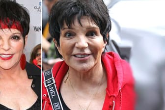 Liza Minnelli geschminkt und ungeschminkt.