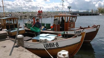 Ein paar Fischerboote fahren noch immer jeden Morgen von Ummanz hinaus auf die Ostsee.
