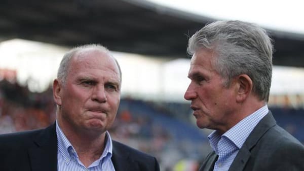 Uli Hoeneß (li.) und Jupp Heynckes gehen wohl bald getrennte Wege.