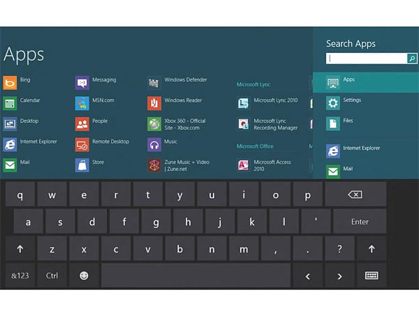 Bildschirmtastatur von Windows 8