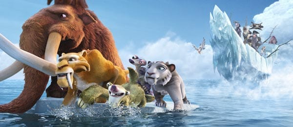 In "Ice Age 4" treten Manni, Sid und Diego ihrer bisher größten Herausforderung entgegen. Denn dieses Mal setzt sich der ganze Kontinent in Bewegung, allerdings ohne das nicht immer sehr geschickt agierende Trio. Das verpasst die sich verschiebenden Landmassen und muss Freunden und Verwandten getrennt auf einem Eisberg, der als Schiff benutzen wird, hinterher reisen.