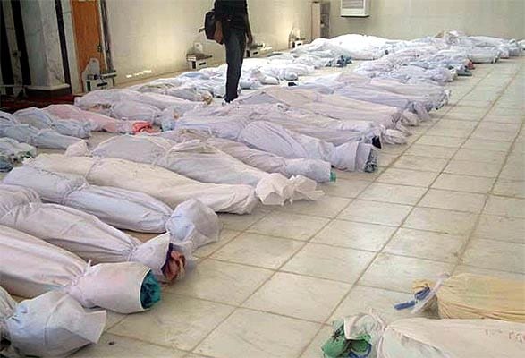 Bei dem jüngsten Massaker in Masraat al-Kubair in der letzten Woche sollen mindestens 80 Menschen ermordet worden sein.