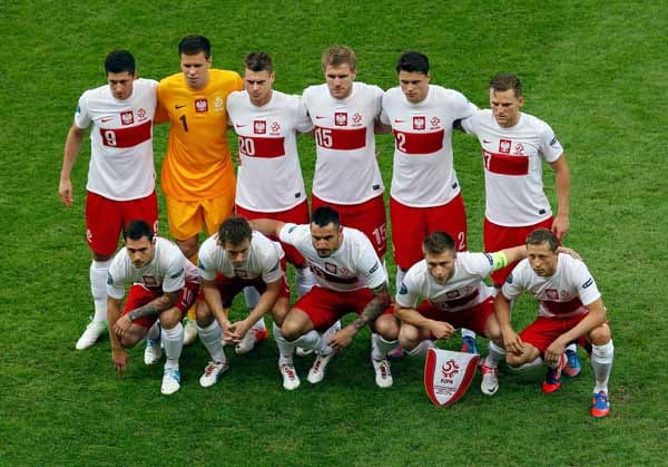 Das ist das Team des Co-Gastgebers Polen. Das ist das Team des Co-Gastgebers Polen.