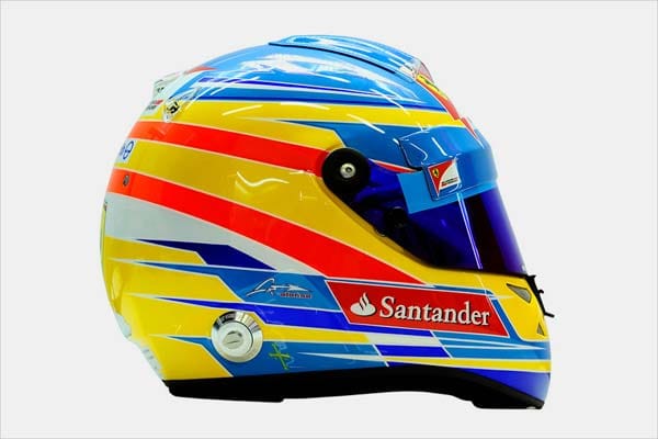 Ebenfalls unter dem Hammer: Der handsignierte Helm von Fernando Alonso und ...