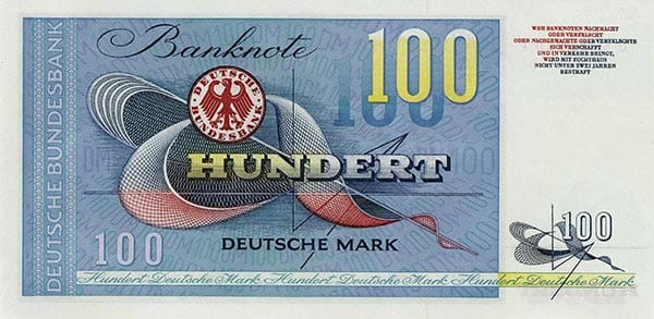 100 DM Ersatzserie Westdeutschland
