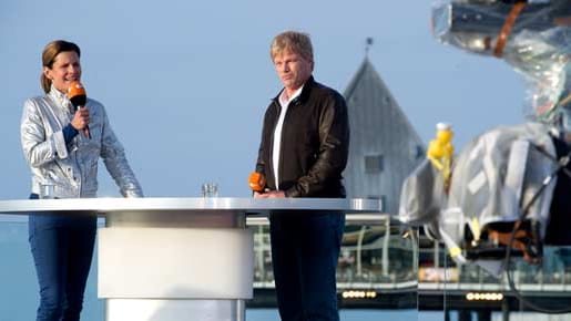 Katrin Müller-Hohenstein und Oliver Kahn auf Usedom