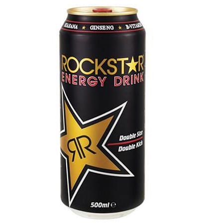 "Rockstar Original" - Preis pro 250 ml: 0,89 Euro; Taurin (g/250 ml): 994 Milligramm; Koffein (g/250 ml): 74 Milligramm; Zucker (g/250 ml): 36 Gramm.
