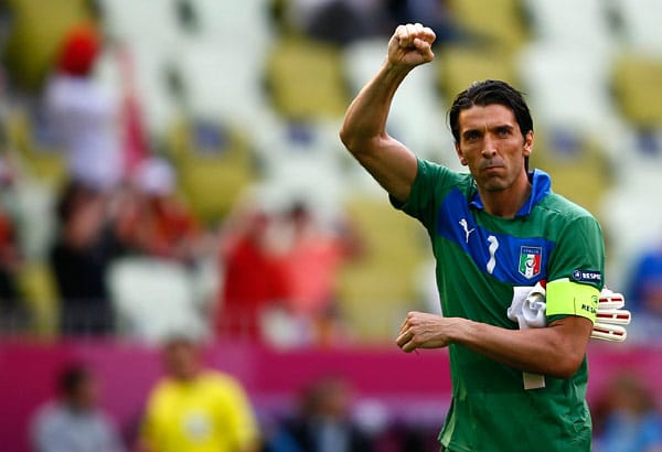 Der Italiener Gianluigi Buffon strahlt Entschlossenheit aus.