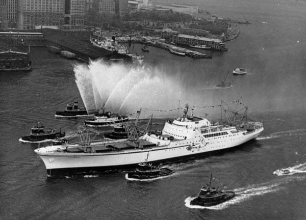 Archivaufnahme der "Savannah": Das nuklearbetriebene Kreuzfahrtschiff ist seit 1971 stillgelegt, kann aber in Baltimore besichtigt werden.