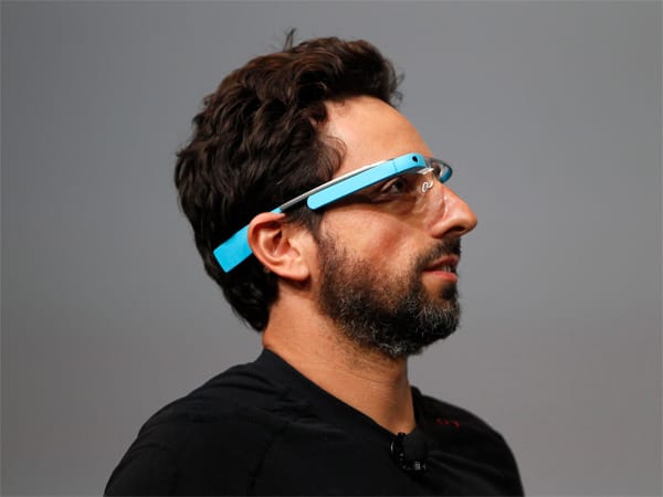 Sergey Brin mit Brille Google Glass