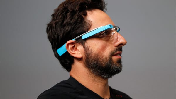 Sergey Brin mit Brille Google Glass