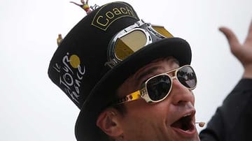 Spektakel Tour de France: Dieser Fan hat sichtlich Spaß.