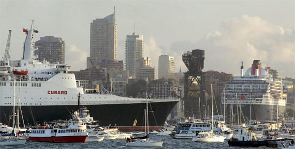 Mehr als 10 Millionen Kilometer hat die "Queen Elizabeth 2" hinter sich gebracht, seit sie 1969 in Dienst gestellt wurde. Hier war sie zu Besuch in Sydney.