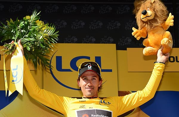 Der Gelbe zum Schluss: Fabian Cancellara verteidigte auch auf der vierten Etappe seine Führung in der Gesamtwertung und darf weiter das begehrteste Trikot im Radsport tragen.