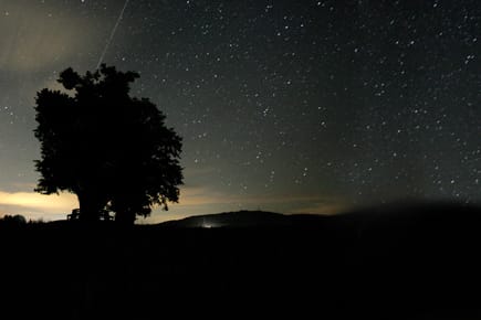Sternenhimmel über Klosterlangheim in Bayern: Für Städter ein seltener Anblick
