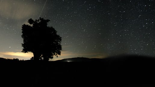 Sternenhimmel über Klosterlangheim in Bayern: Für Städter ein seltener Anblick