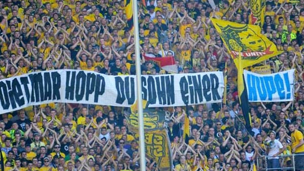 Viele Fans von Borussia Dortmund haben eine klare Meinung zur TSG Hoffenheim. Viele Fans von Borussia Dortmund haben eine klare Meinung zur TSG Hoffenheim.