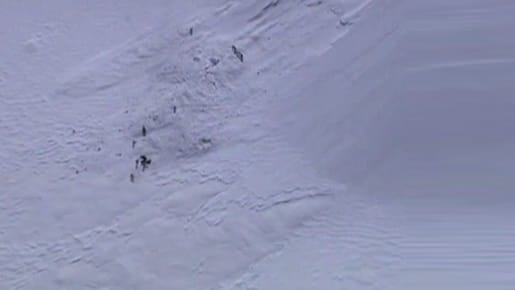 Grauenvolles Weiß: Am Rand der mächtigen Mont-Blanc-Lawine suchen Retter nach Verschütteten Grauenvolles Weiß: Am Rand der mächtigen Mont-Blanc-Lawine suchen Retter nach Verschütteten