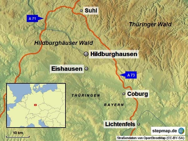 Hildburghausen im Süden Thüringens: Hier wurde die Frau, deren Namen mit Sophia Botta angegeben wurde, begraben.