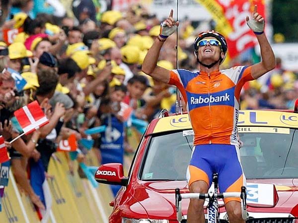 Er kann wieder jubeln: Zunächst eines der Sturzopfer der Tour durfte Luis Leon Sanchez später einen Etappensieg bejubeln.