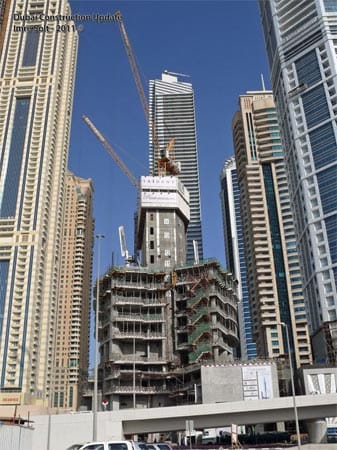 Das Pentominimum der Firma Aedas in Dubai soll 516 Meter hoch werden, doch im Moment wird hier nicht gebaut