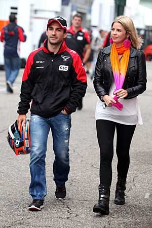 Timo Glock mit seiner Freundin Isabell Reis.