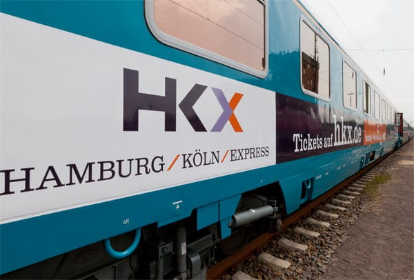 Der neue HKX macht der Bahn Konkurrenz.