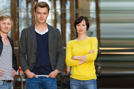 Das Thüringer "Tatort"-Team: Benjamin Kramme, Friedrich Mücke und Alina Levshin (v. li.).