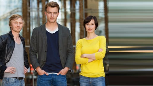 Das Thüringer "Tatort"-Team: Benjamin Kramme, Friedrich Mücke und Alina Levshin (v. li.).