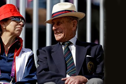 Prinzessin Anne und Prinz Philip zu Gast bei den Olympischen Spielen.