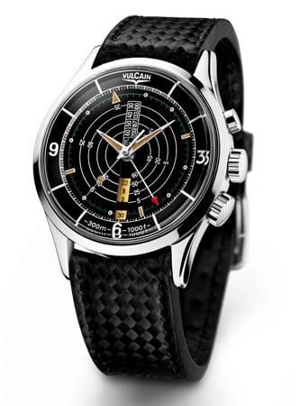 Mit der "Nautical" entwickelte Vulcain eine Uhr, die die Dekompressionsstufen beim Tauchen präzise angibt. Der Zeitmesser wird mit einem "Tropicband" – ein Kunststoffgewebeband mit Stiftschließe – am Handgelenk befestigt.