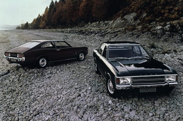 Ford Granada und Konsul debütierten 1972 als klassische Stufenhecklimousine und als zweitüriges Coupé mit dem damals populären Schrägheck.