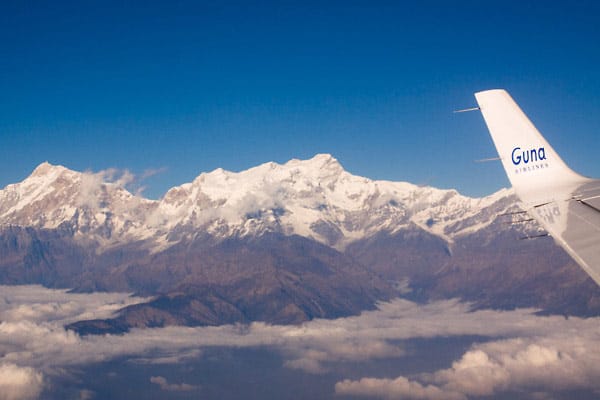 Flug über den Himalaja, Nepal