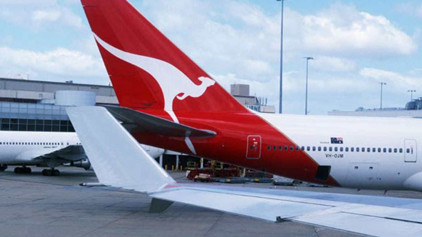 Flugzeug von Qantas.